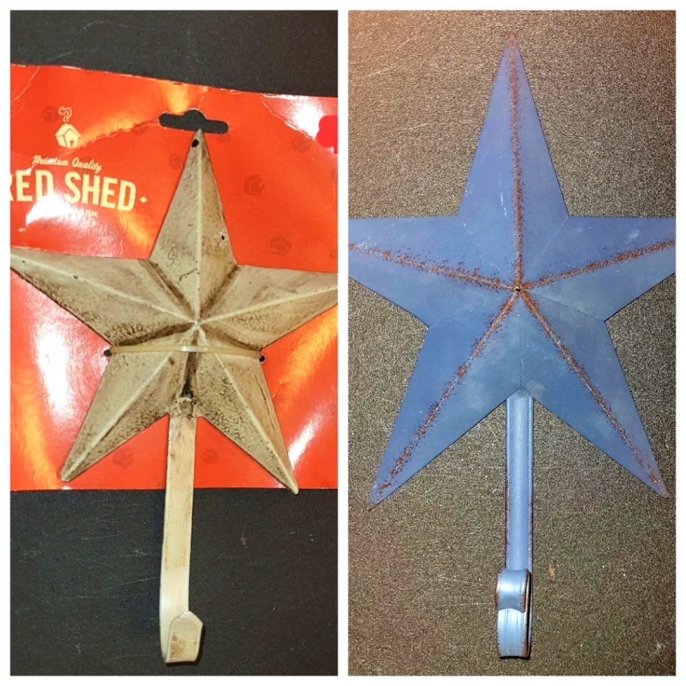 Rustic Wall Star Coat Hooks- Set of 2